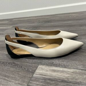 Michael Kors Women's Cream and Black Slingback Flats